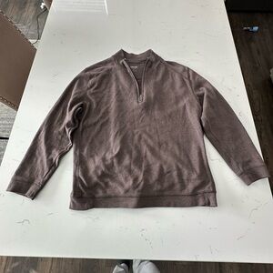 Men's Quarter-Zip Pullover in Brown